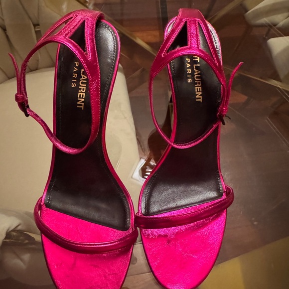 Saint Laurent Pink Stiletto Heels Minimalist Design - Picture 1 of 6